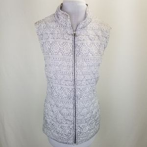 Croft & Barrow vest gray and white size large